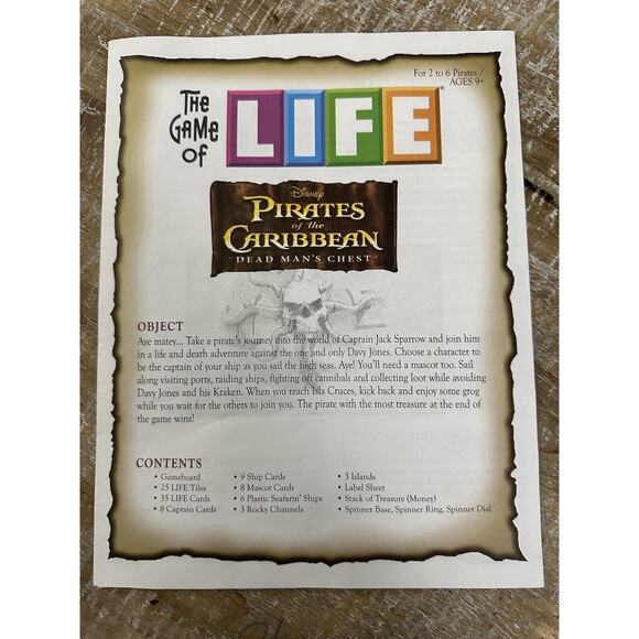 Game Of Life Pirates of the Caribbean Dead Mans Chest Replacement Part Islands - Picture 8 of 12